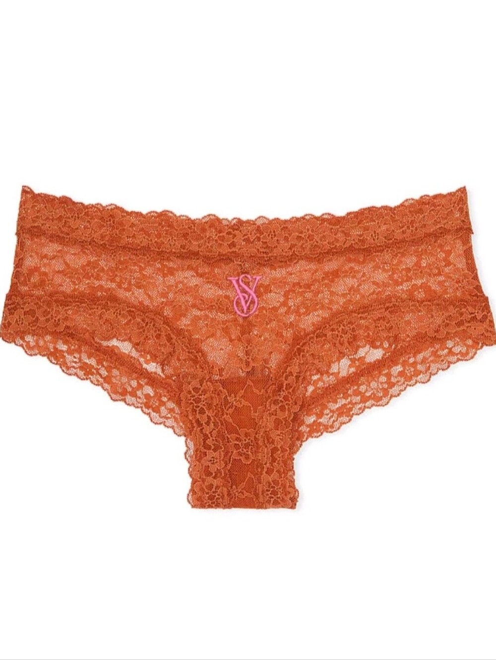 Victoria's Secret The Lacie Posey Lace Cheeky Panty MEDIUM ORANGE